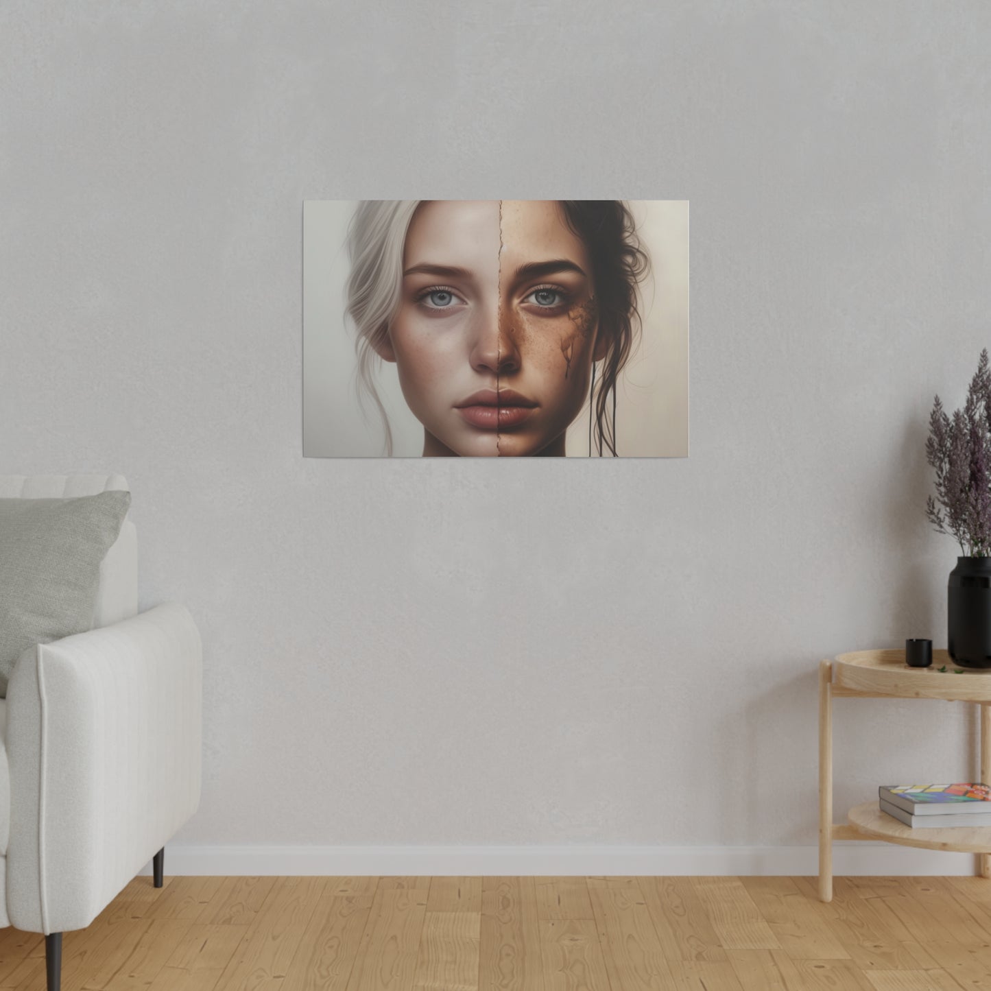 Woman, Face, Wall Art, Matte Canvas, Stretched, 0.75"