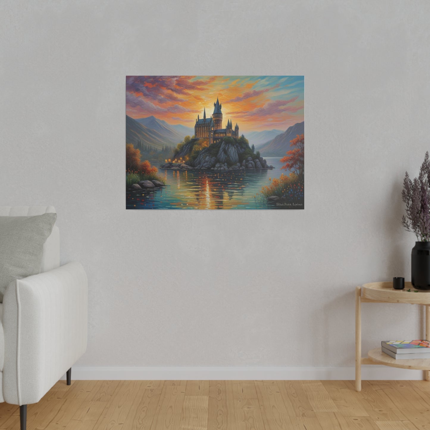 Hogwarts Like Castle, Wall Art, Matte Canvas, Stretched, 0.75"