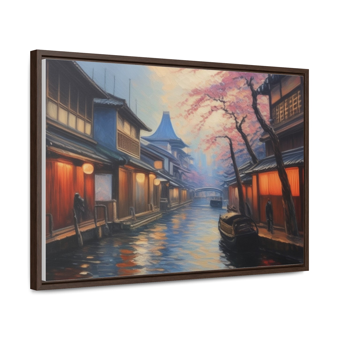 Japanese Canal, Wall Art, Gallery Canvas Wraps, Horizontal Frame