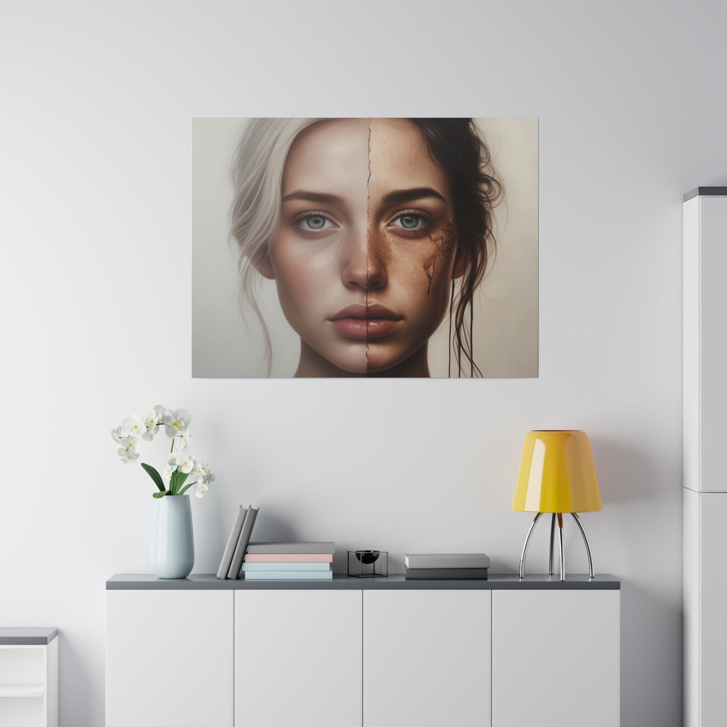 Woman, Face, Wall Art, Matte Canvas, Stretched, 0.75"