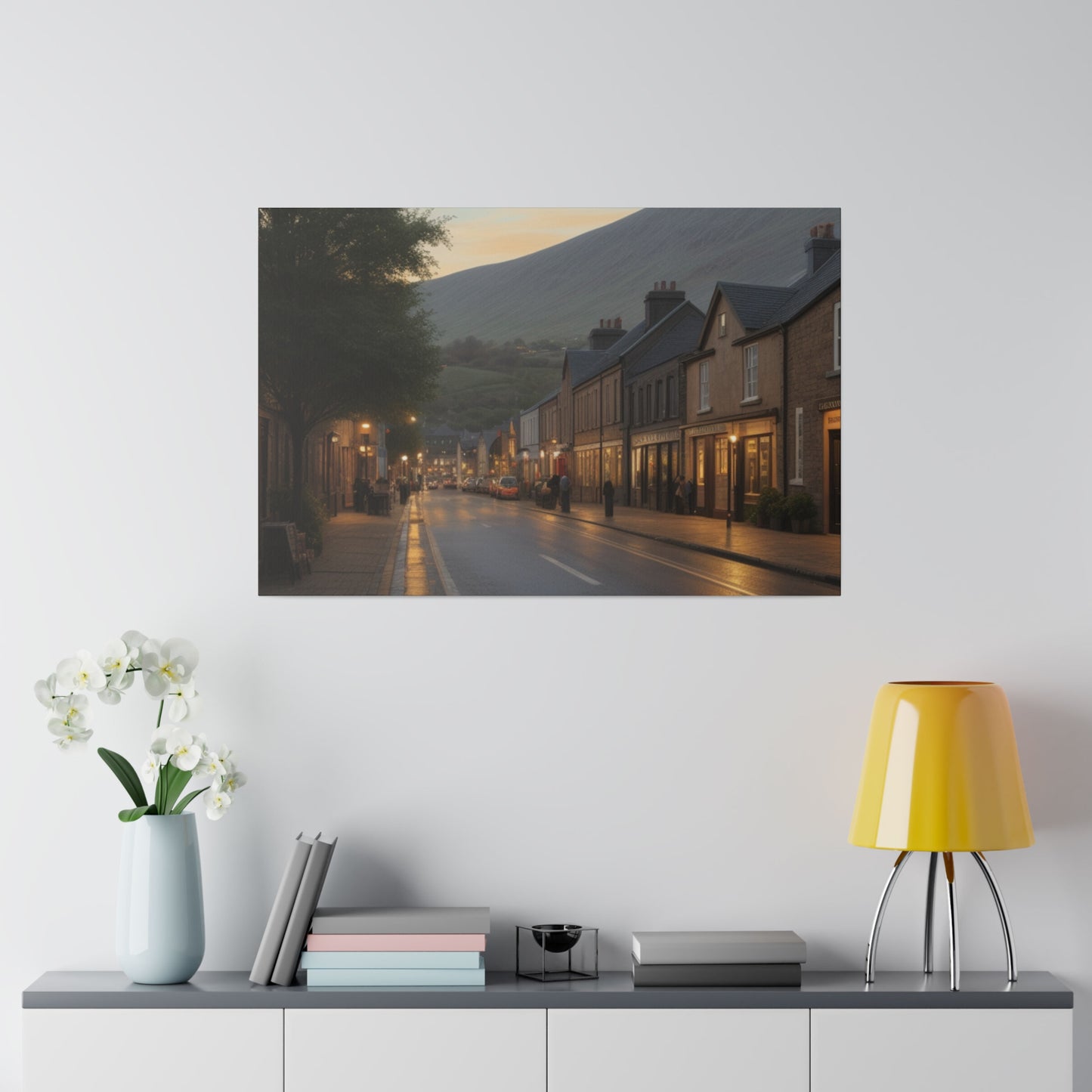 Town, Wall Art, Matte Canvas, Stretched, 0.75"