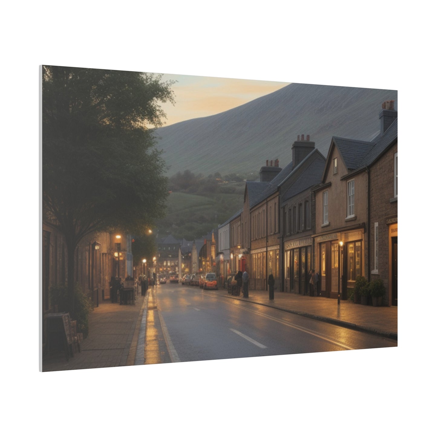 Town, Wall Art, Matte Canvas, Stretched, 0.75"