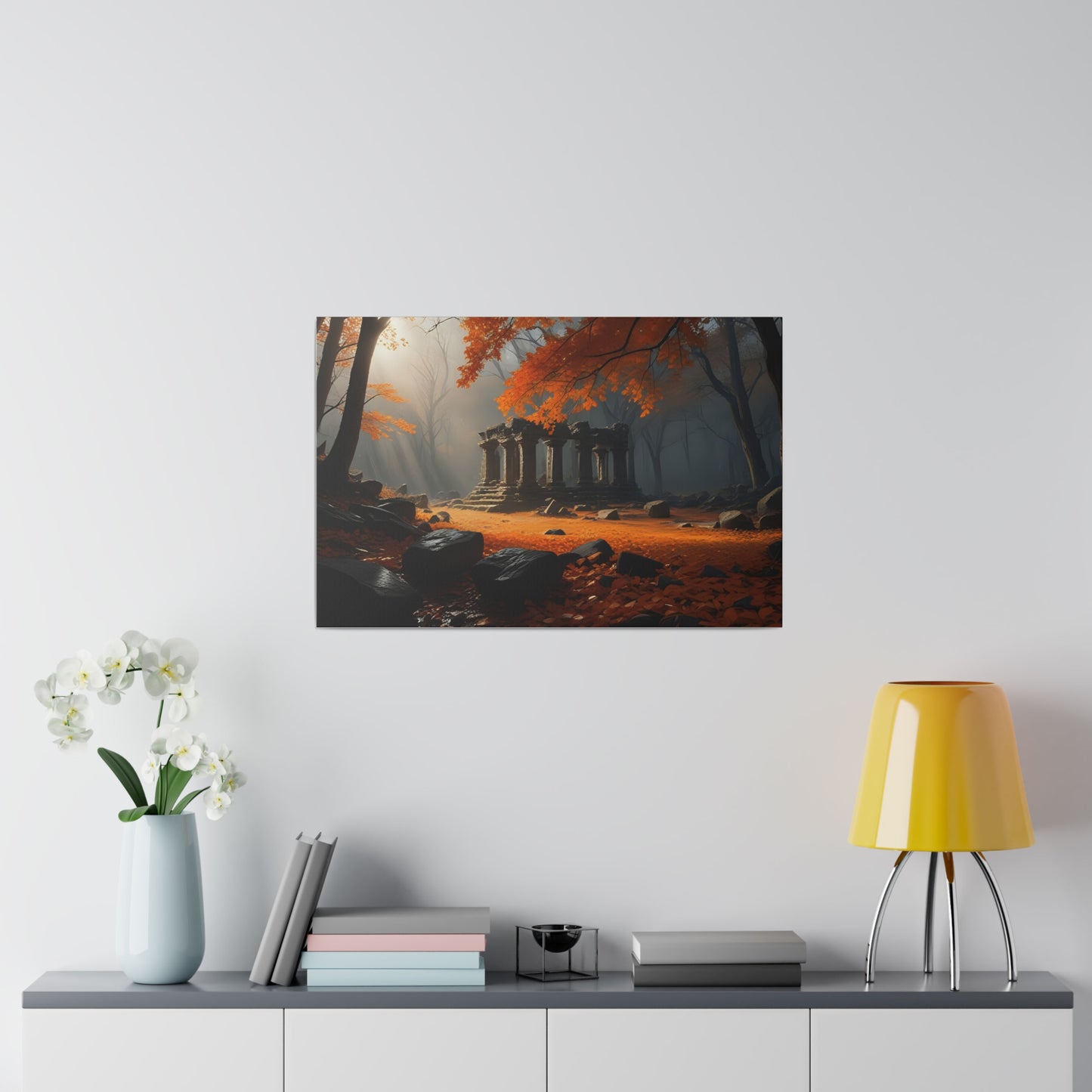 Ruins in the Woods, Wall Art, Matte Canvas, Stretched, 0.75"