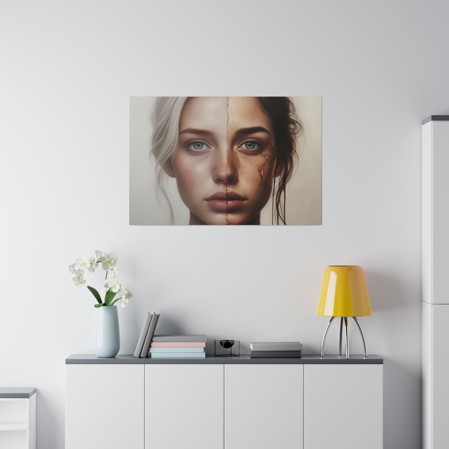 Woman, Face, Wall Art, Matte Canvas, Stretched, 0.75"