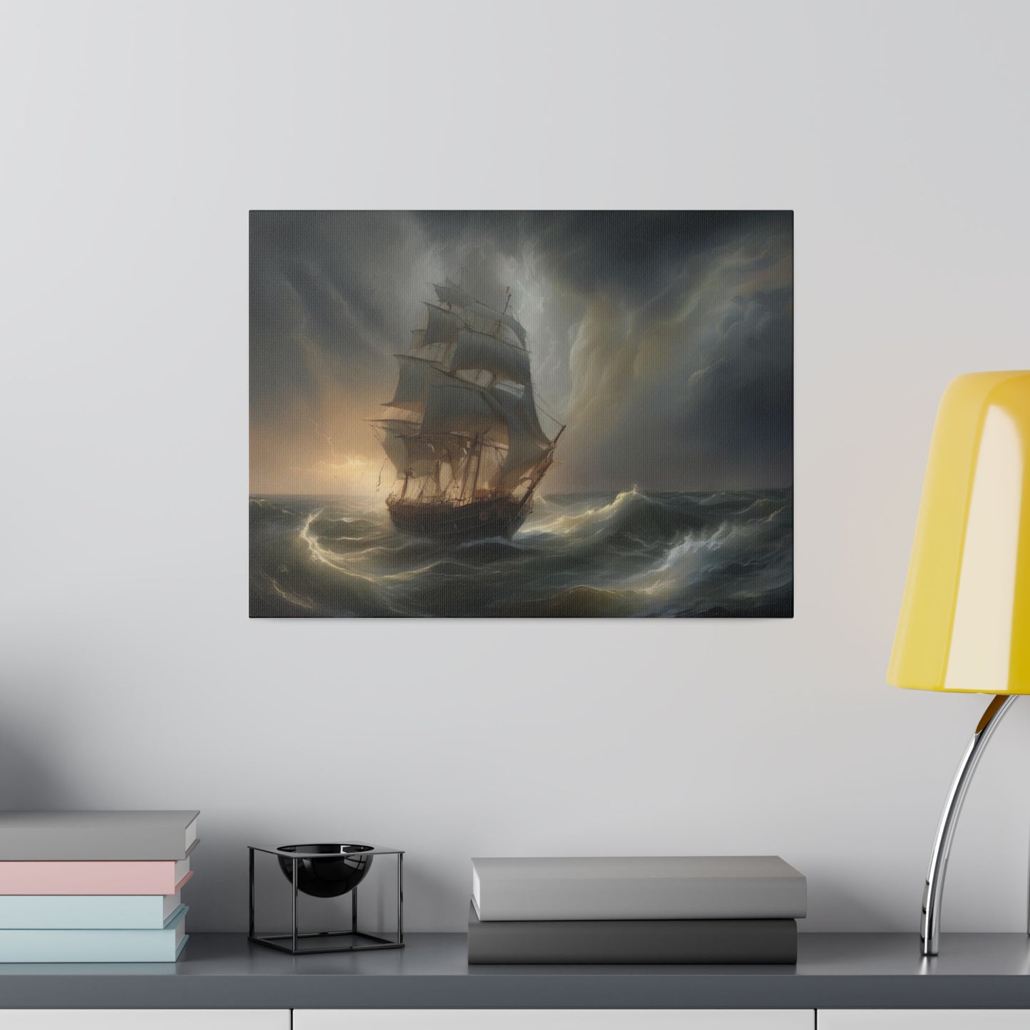 Sailing the Storm, Wall Art, Matte Canvas, Stretched, 0.75"