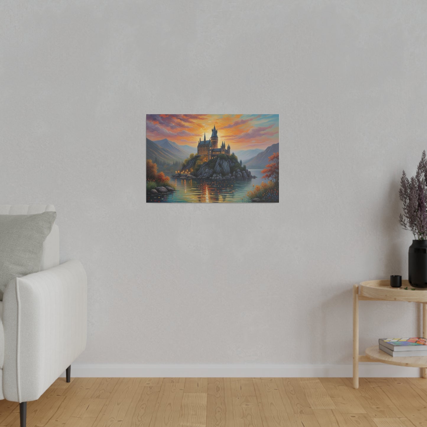 Hogwarts Like Castle, Wall Art, Matte Canvas, Stretched, 0.75"