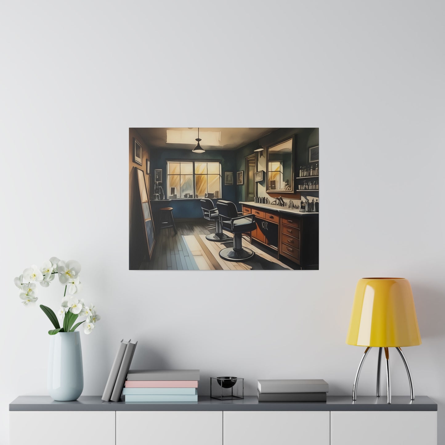 Barbershop, Wall Art, Matte Canvas, Stretched, 0.75"