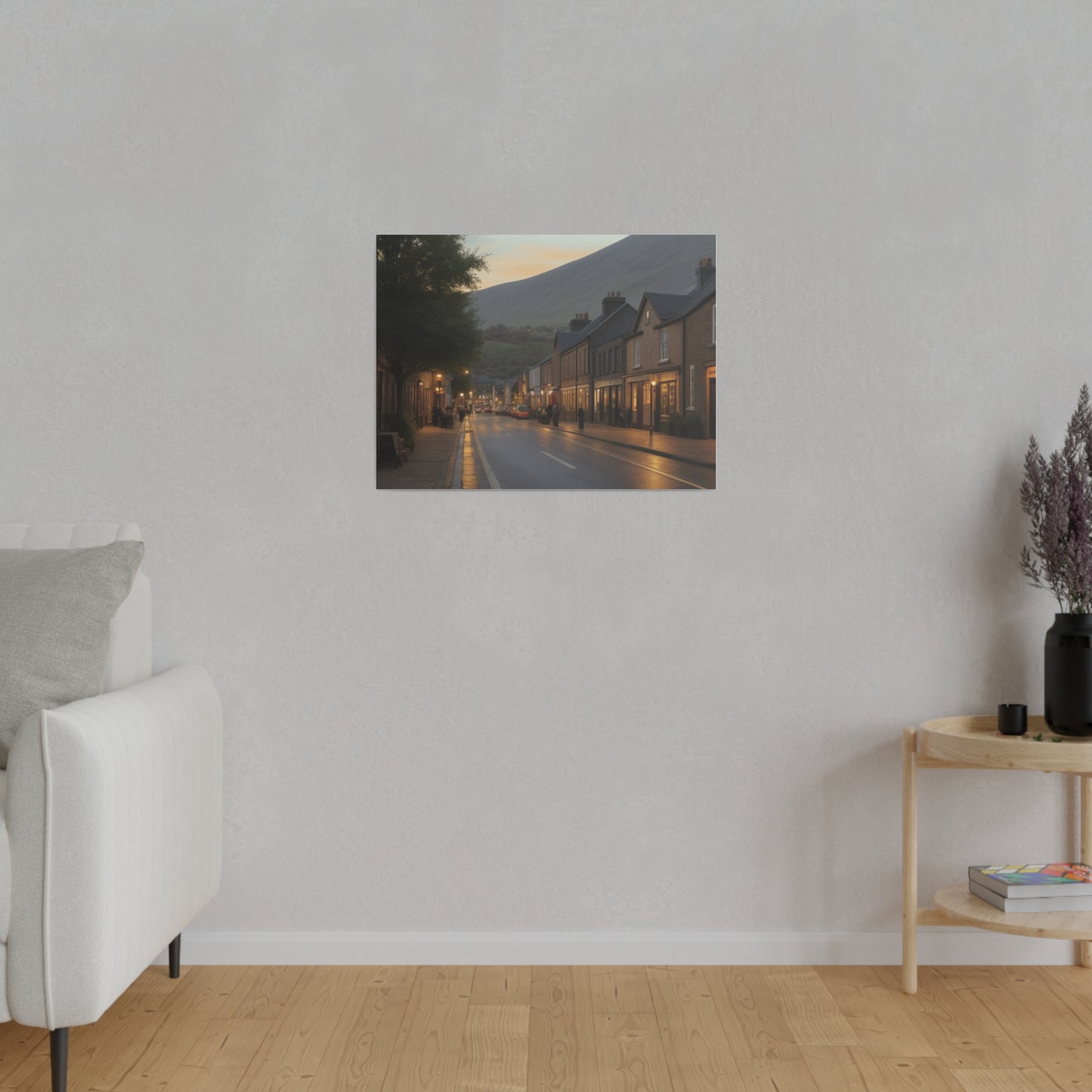 Town, Wall Art, Matte Canvas, Stretched, 0.75"