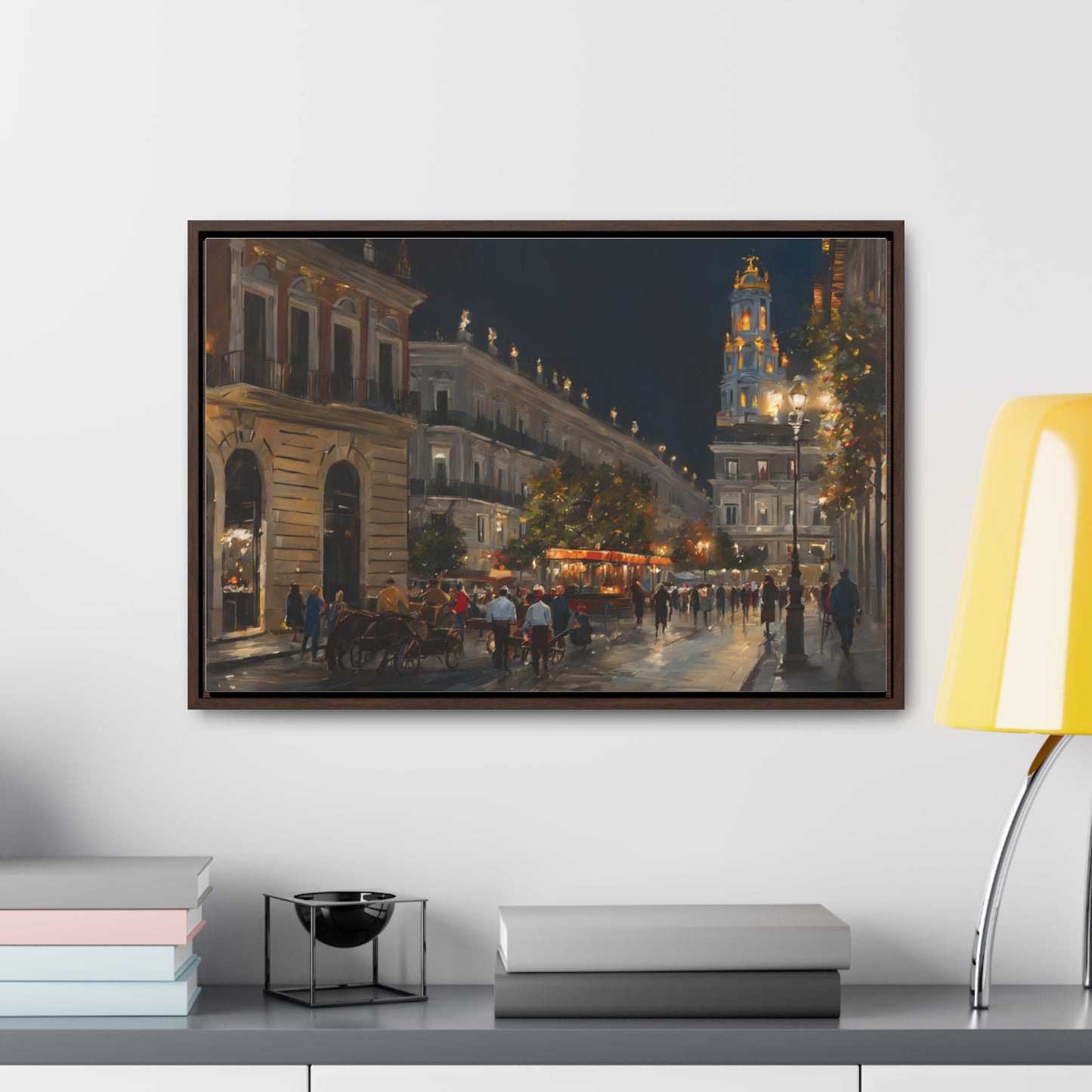 Night Walk, Wall Art, Gallery Canvas Wraps, Horizontal Frame