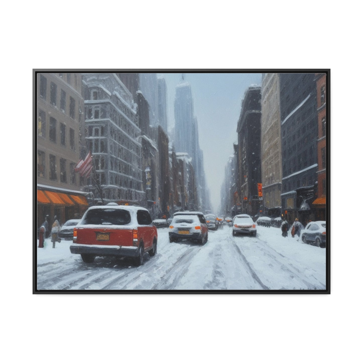 Snowy City, Wall Art, Gallery Canvas Wraps, Horizontal Frame