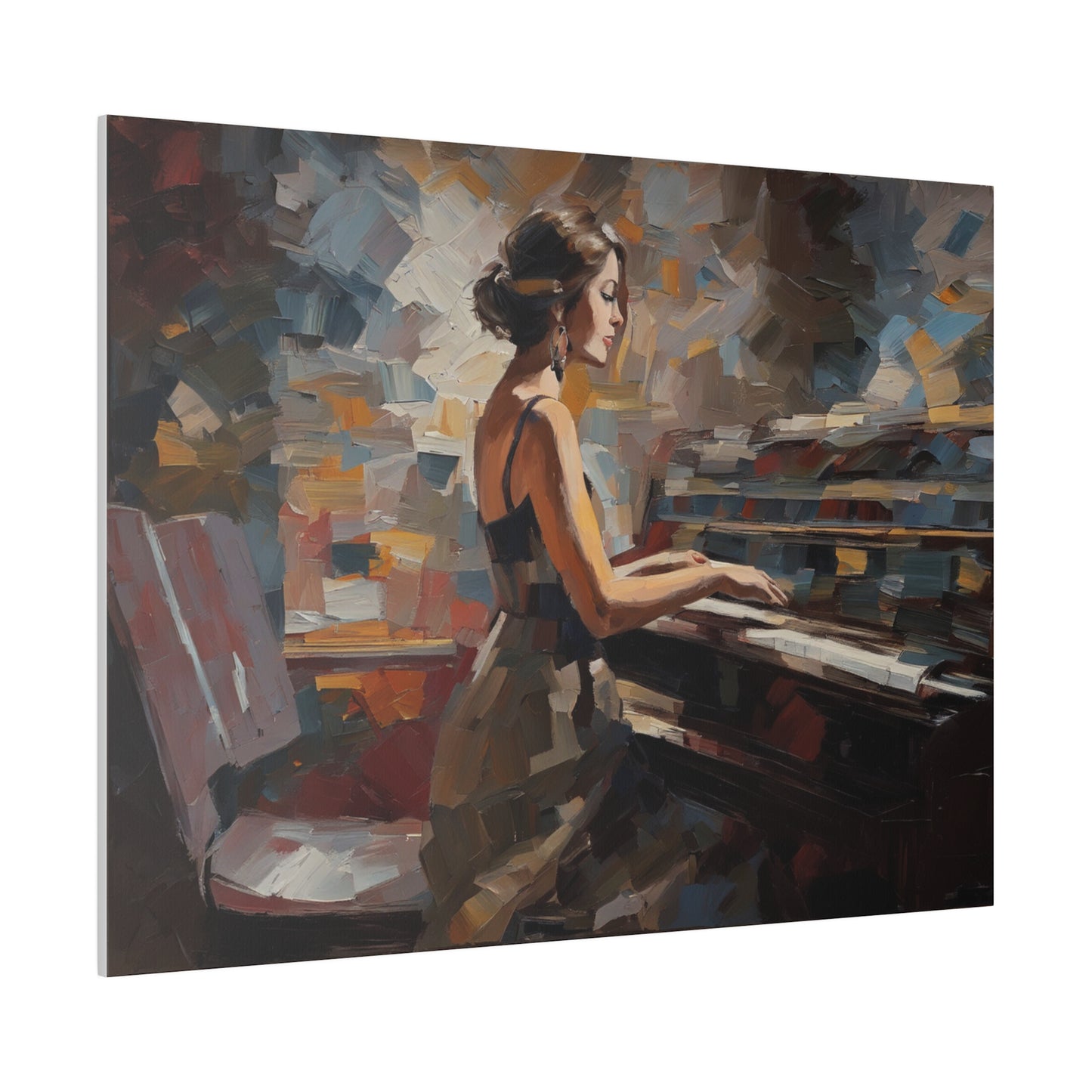 Piano, Wall Art, Matte Canvas, Stretched, 0.75"