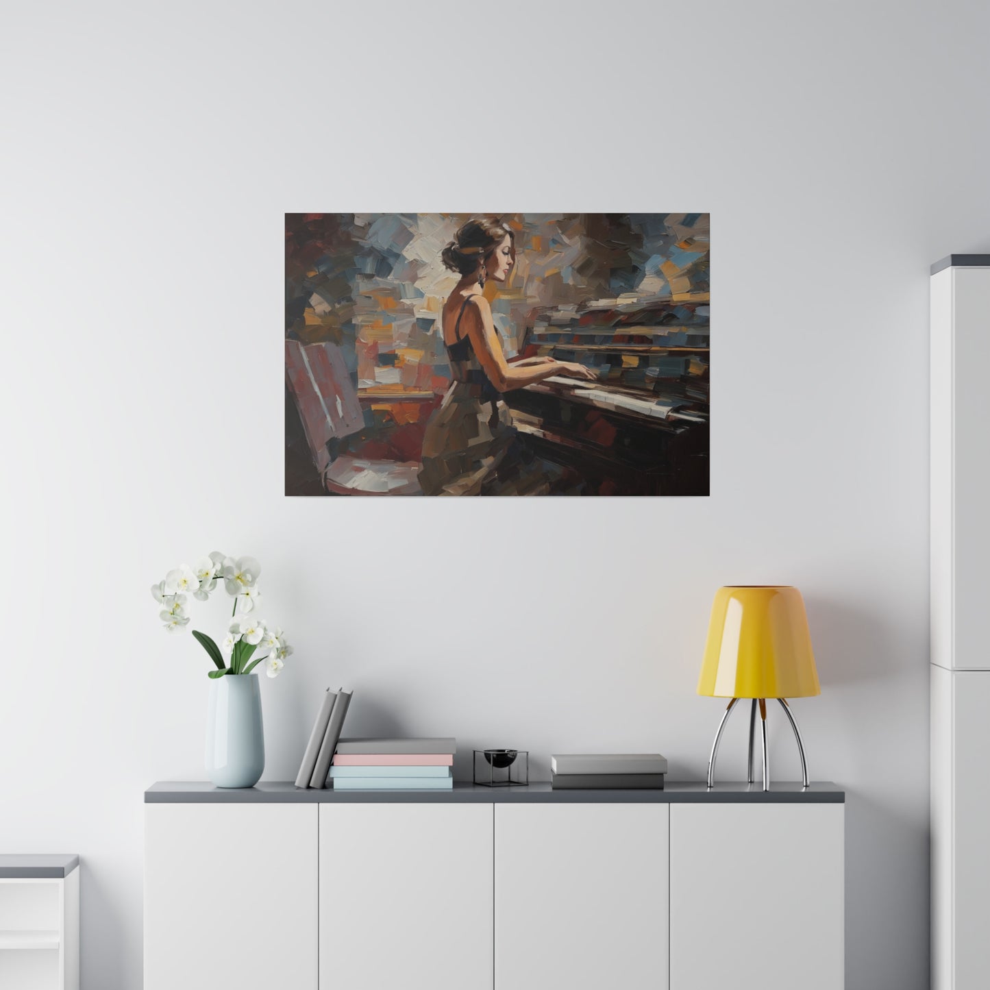 Piano, Wall Art, Matte Canvas, Stretched, 0.75"