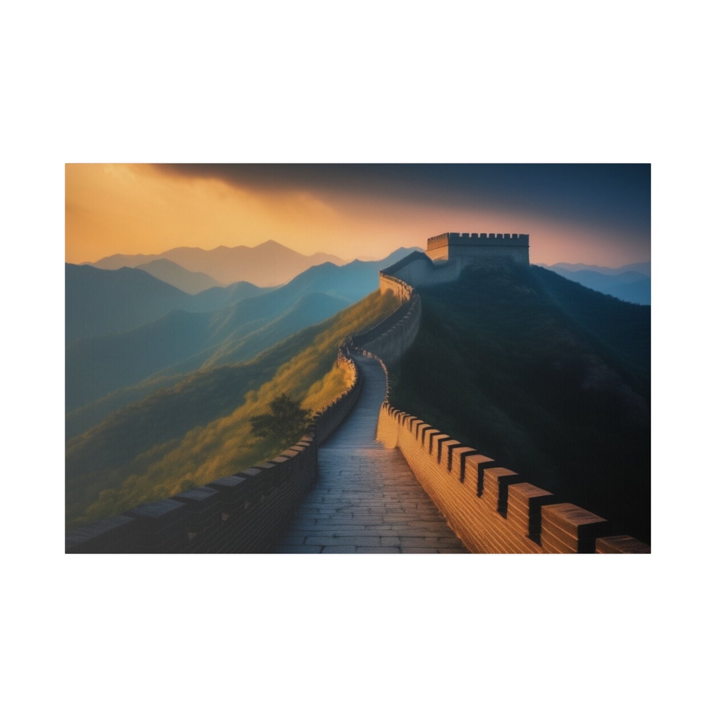 Great Wall Of China, Wall Art, Matte Canvas, Stretched, 0.75"