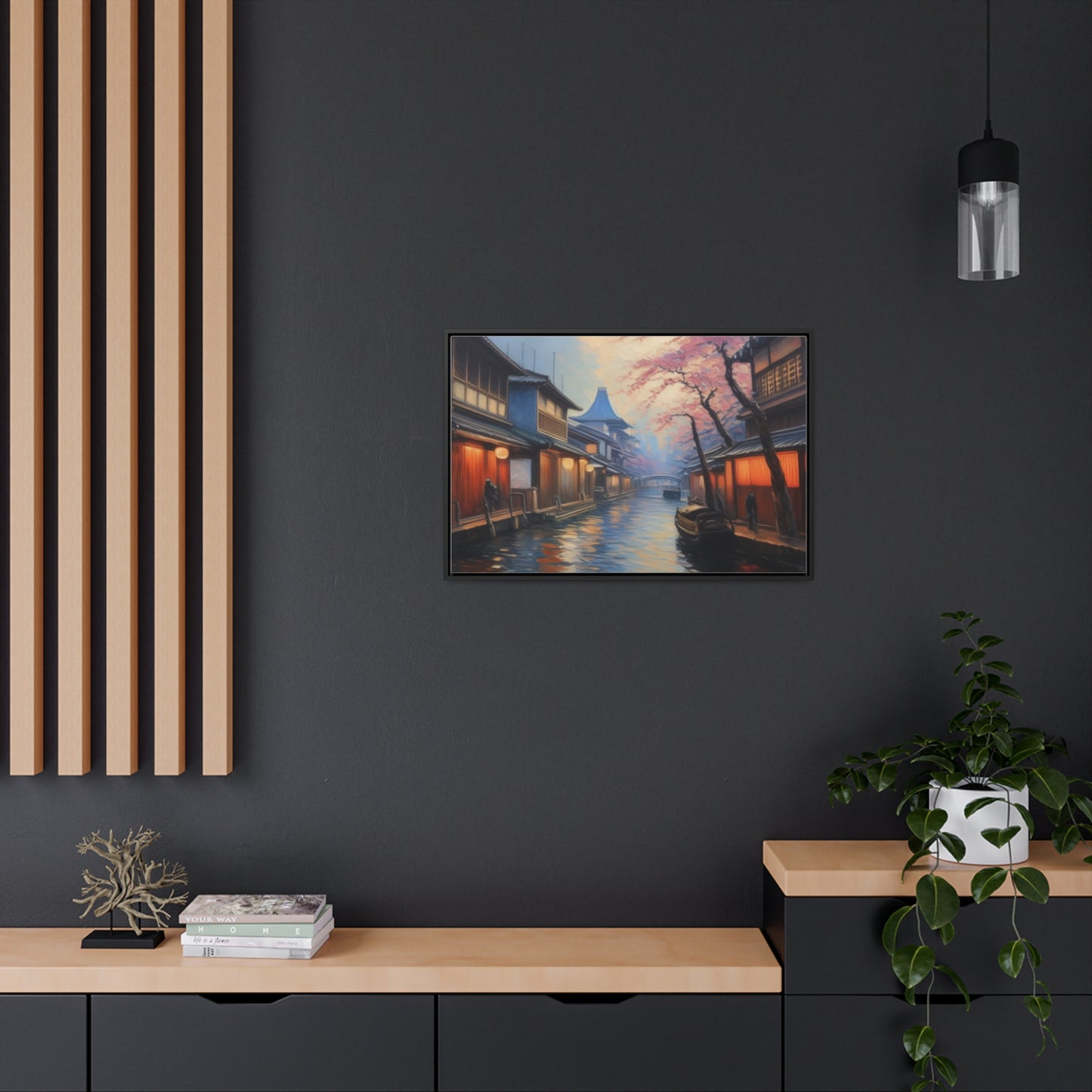 Japanese Canal, Wall Art, Gallery Canvas Wraps, Horizontal Frame