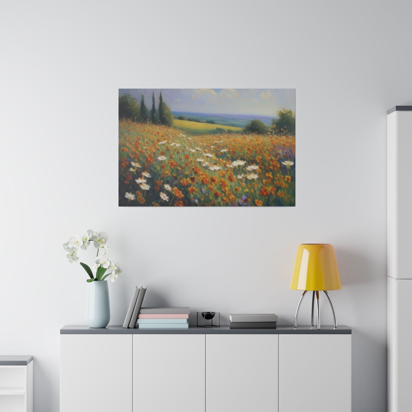 Field of flowers, Matte Canvas, Stretched, 0.75"