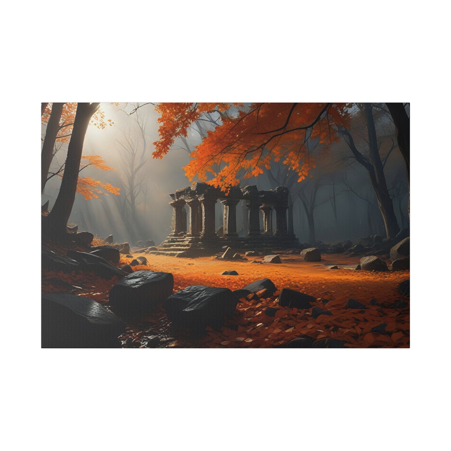 Ruins in the Woods, Wall Art, Matte Canvas, Stretched, 0.75"