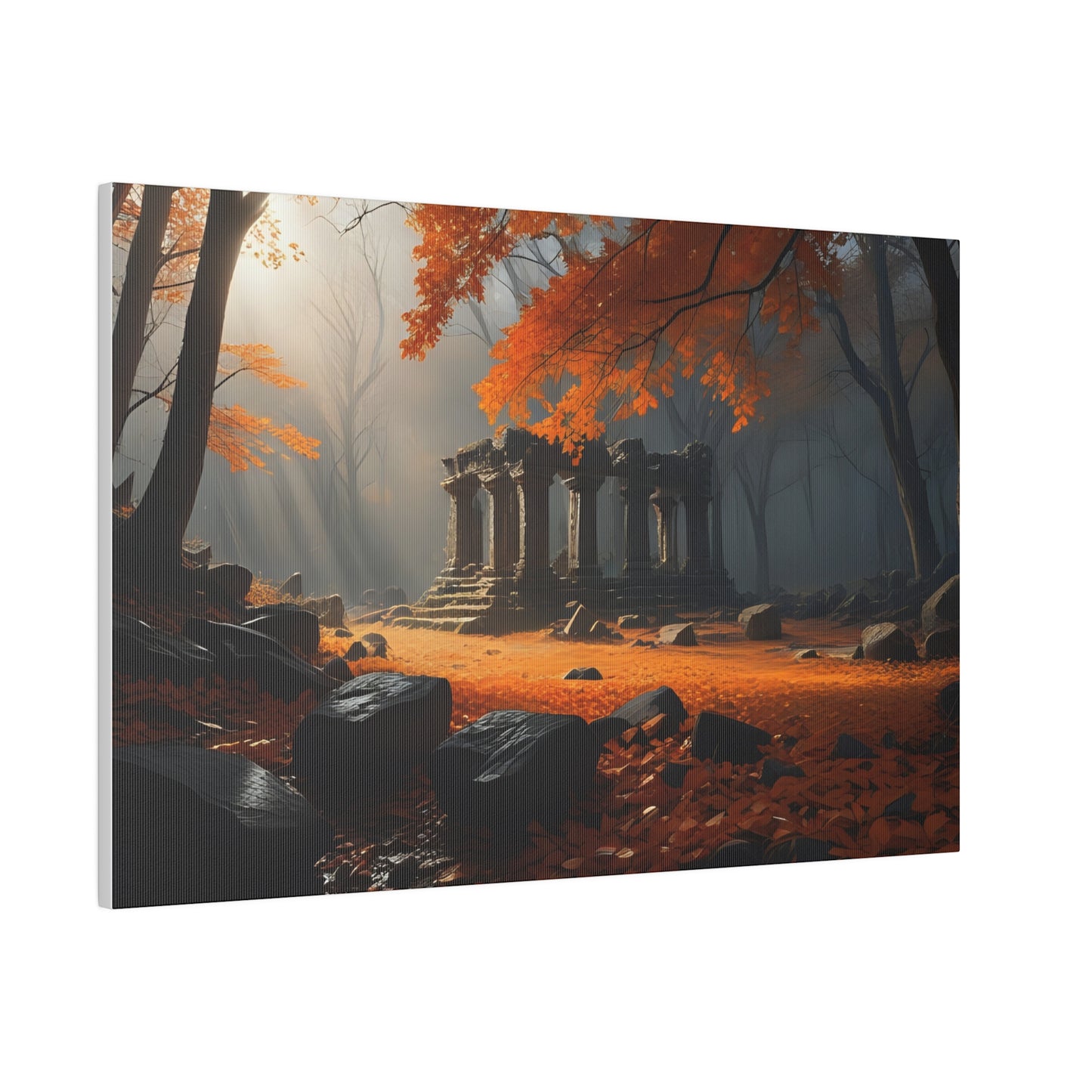 Ruins in the Woods, Wall Art, Matte Canvas, Stretched, 0.75"