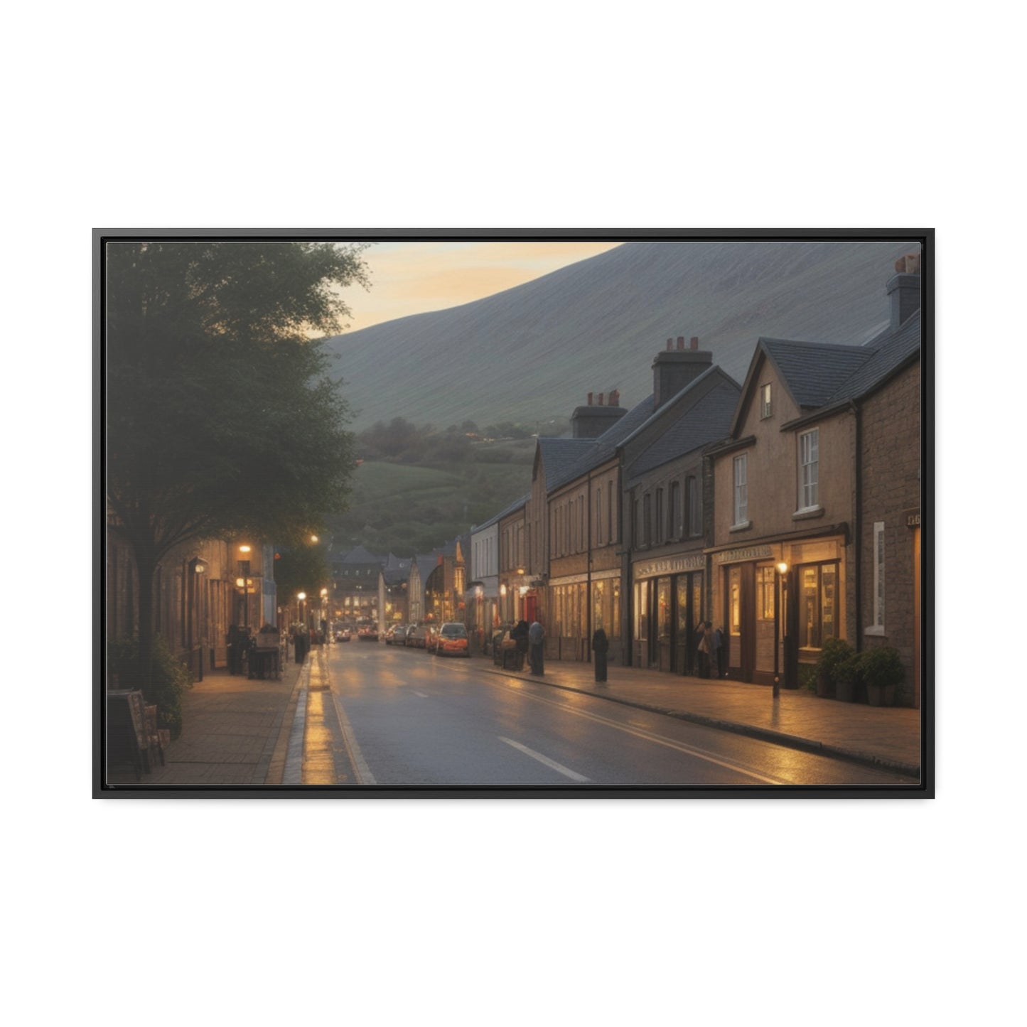 Town, Wall Art, Gallery Canvas Wraps, Horizontal Frame