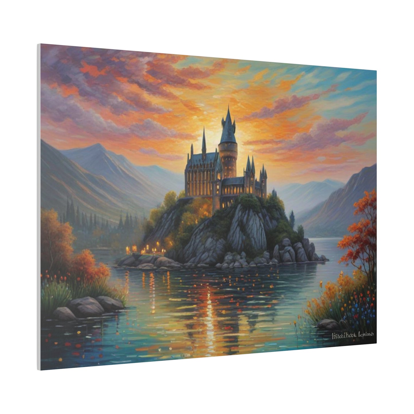 Hogwarts Like Castle, Wall Art, Matte Canvas, Stretched, 0.75"