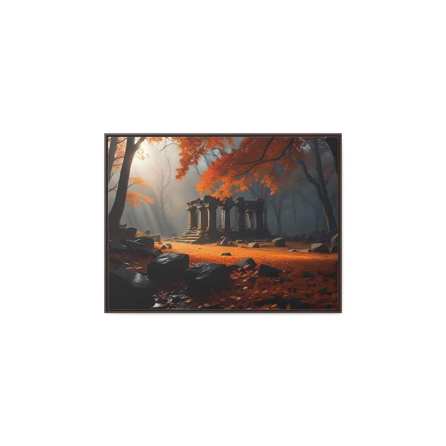 Ruins in the Wood, Wall Art, Gallery Canvas Wraps, Horizontal Frame