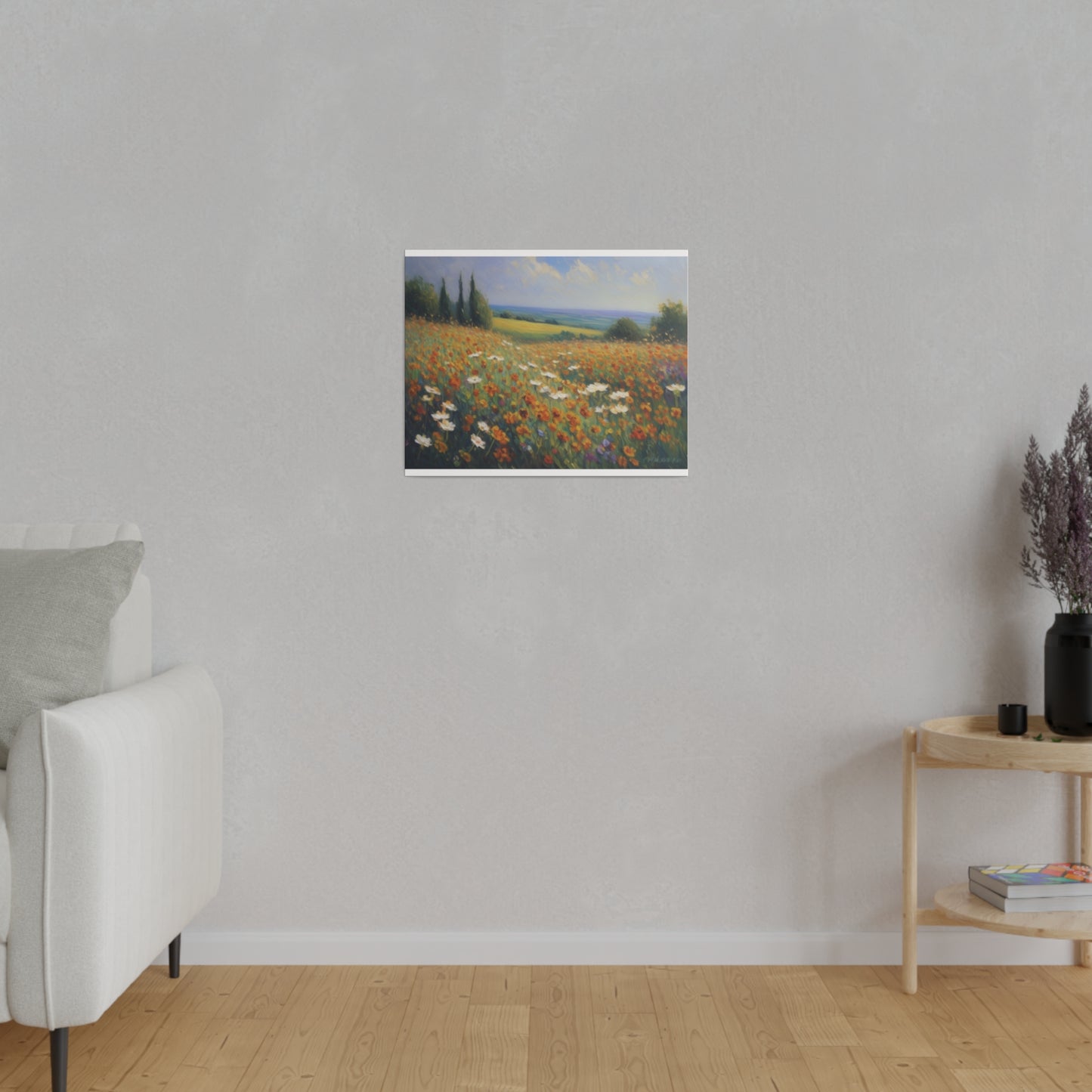 Field of flowers, Matte Canvas, Stretched, 0.75"