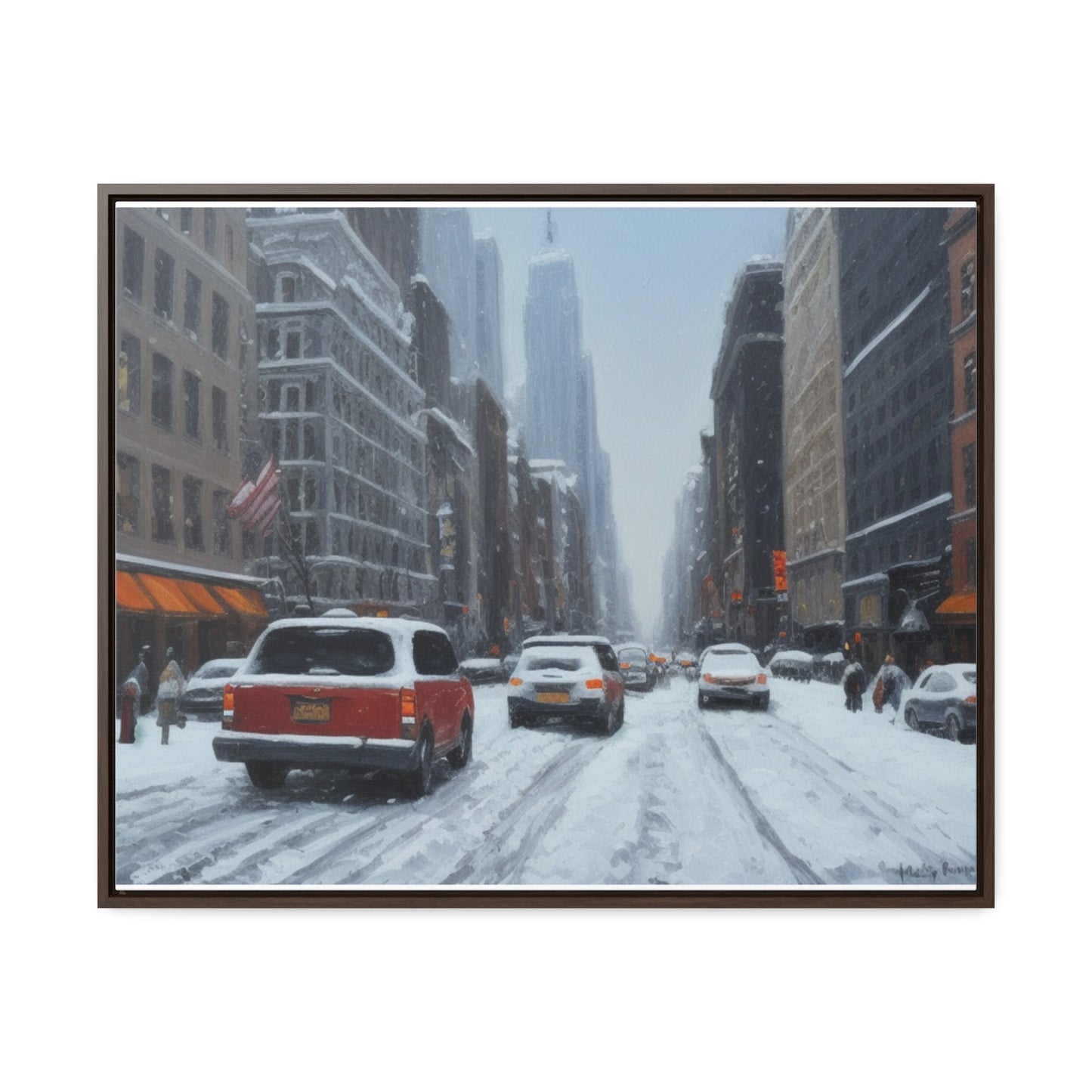 Snowy City, Wall Art, Gallery Canvas Wraps, Horizontal Frame