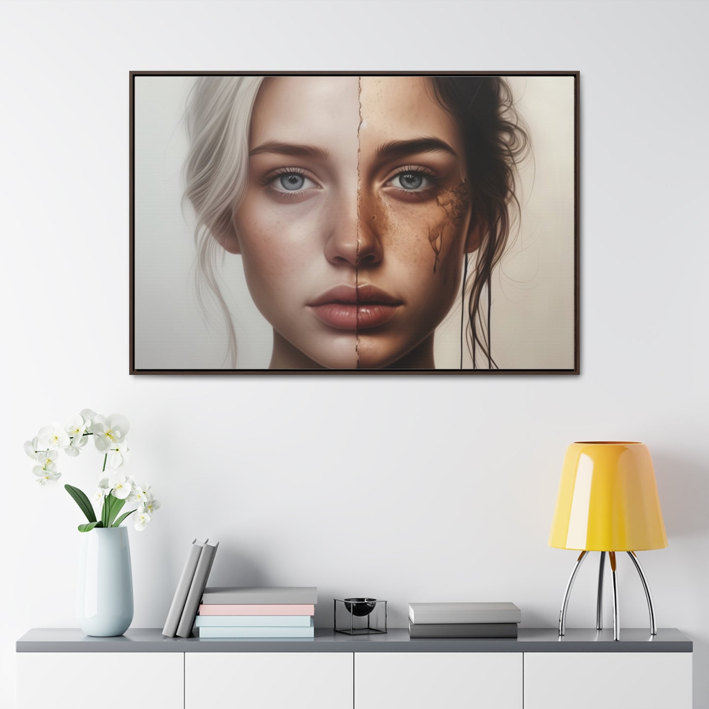 Woman, Face, Wall Art, Gallery Canvas Wraps, Horizontal Frame