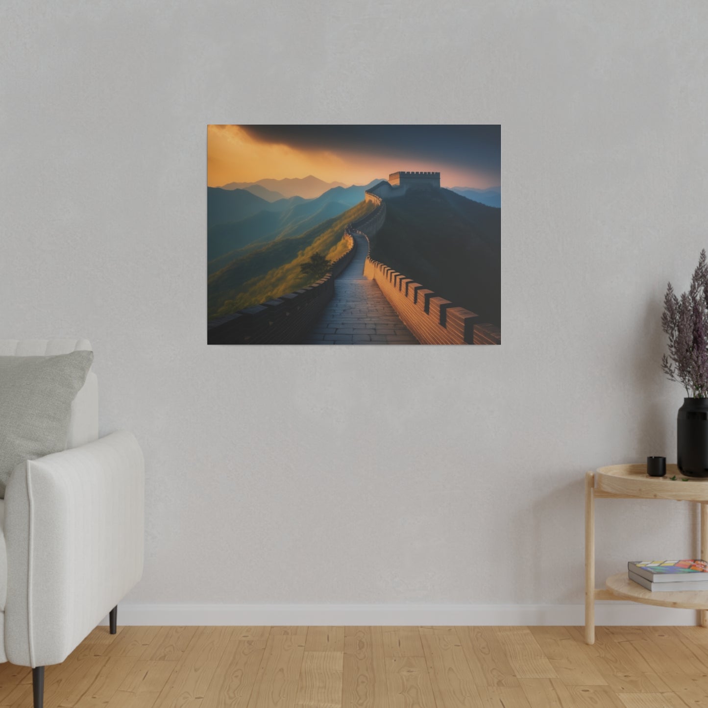 Great Wall Of China, Wall Art, Matte Canvas, Stretched, 0.75"