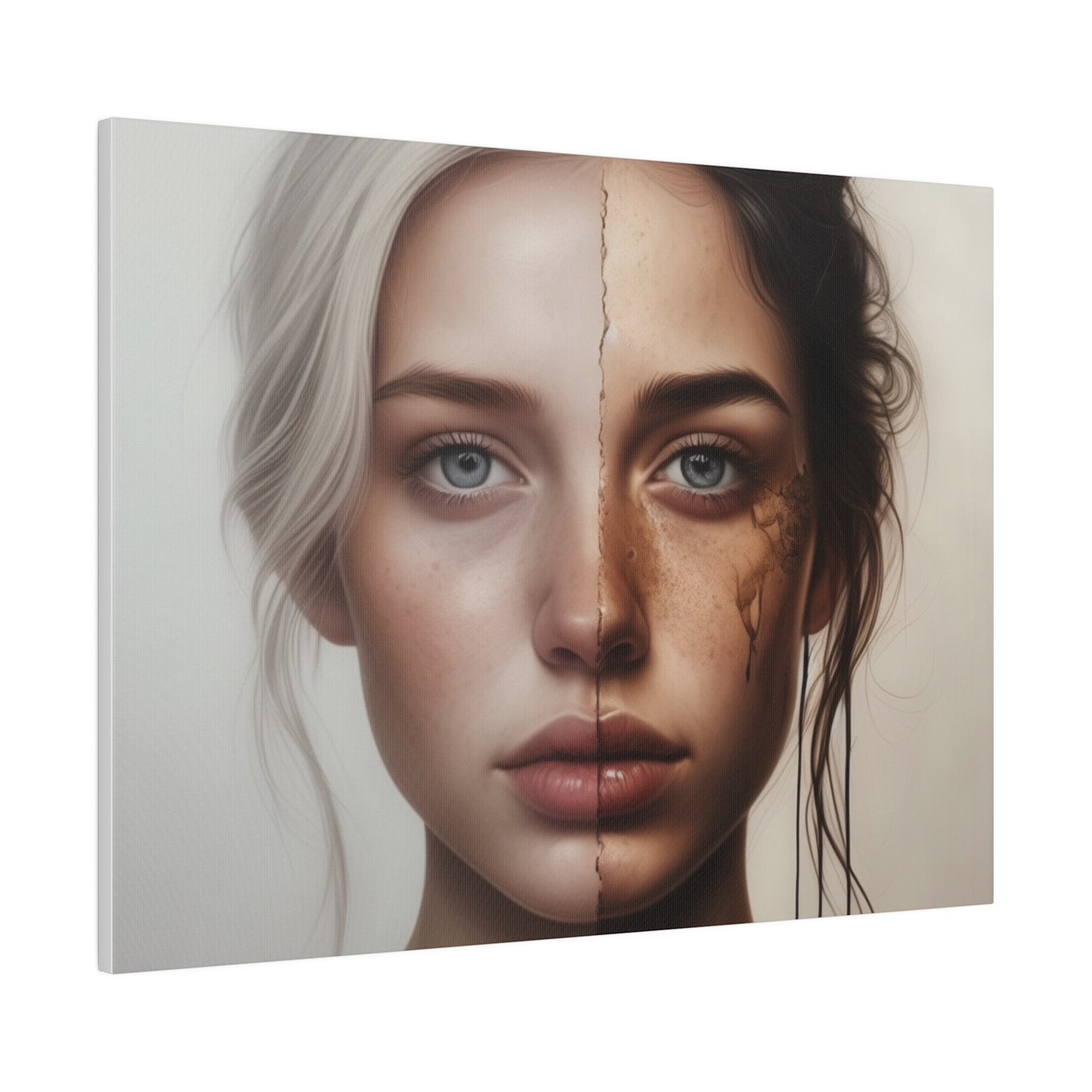 Woman, Face, Wall Art, Matte Canvas, Stretched, 0.75"