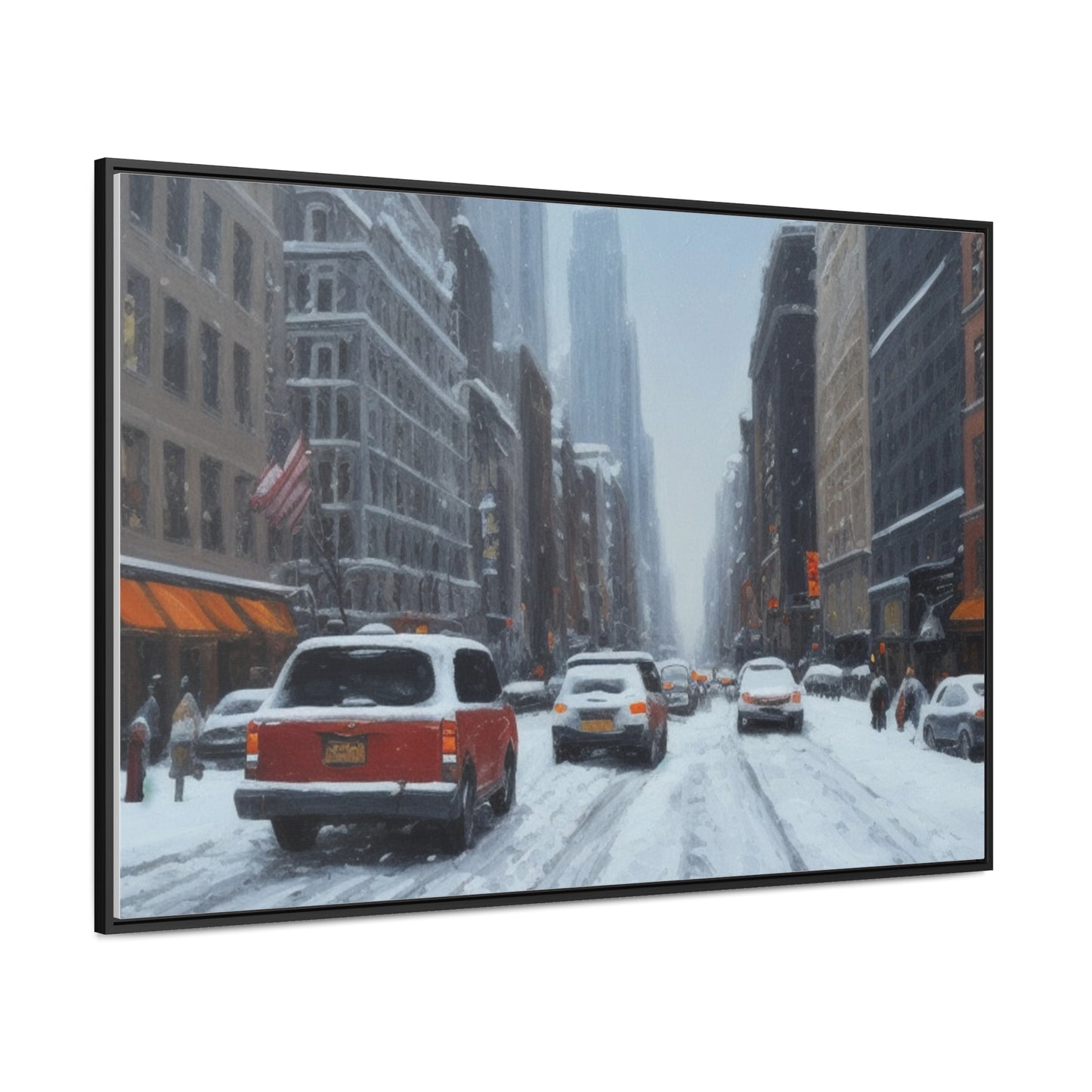 Snowy City, Wall Art, Gallery Canvas Wraps, Horizontal Frame