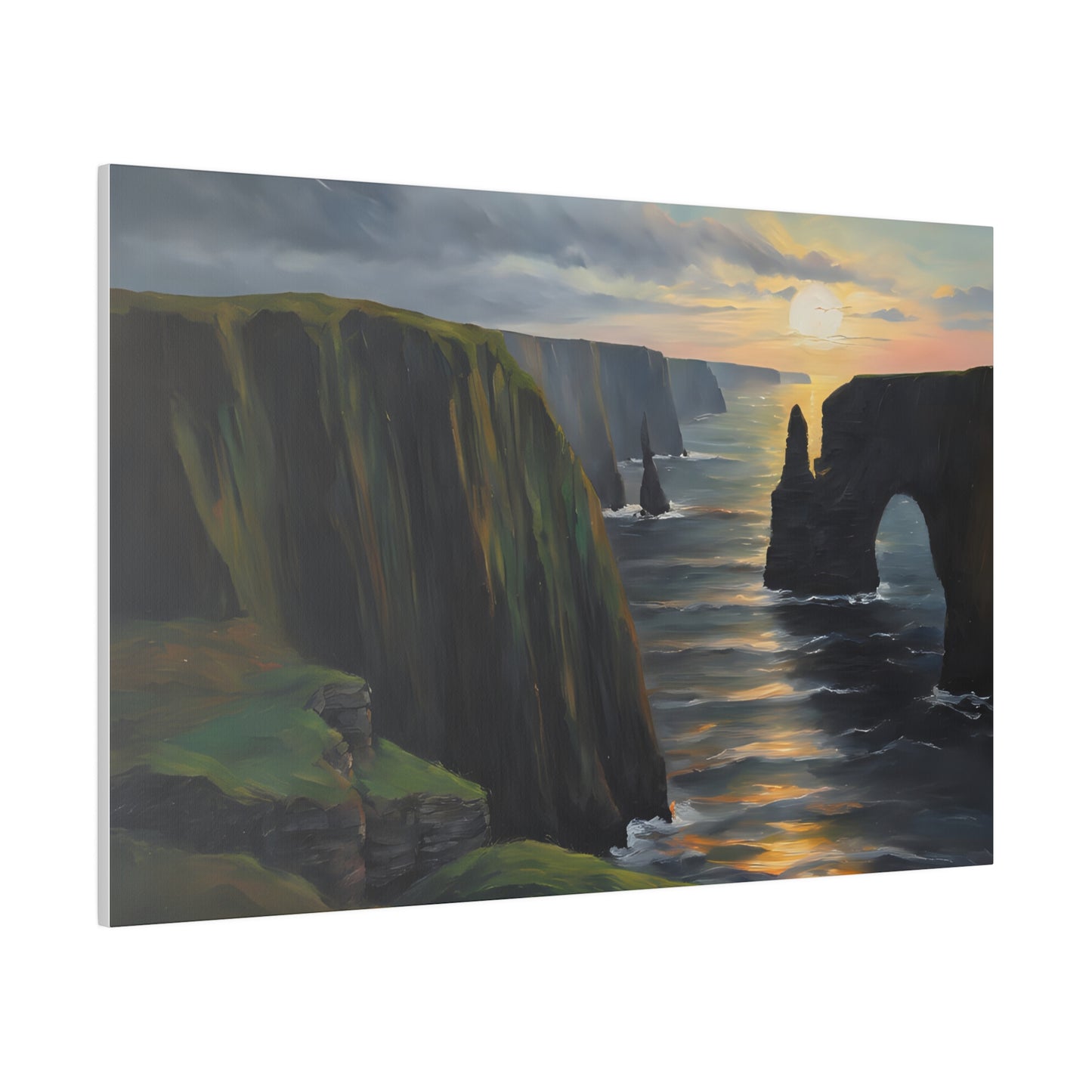 Irish Cliffs, Wall Art, Matte Canvas, Stretched, 0.75"