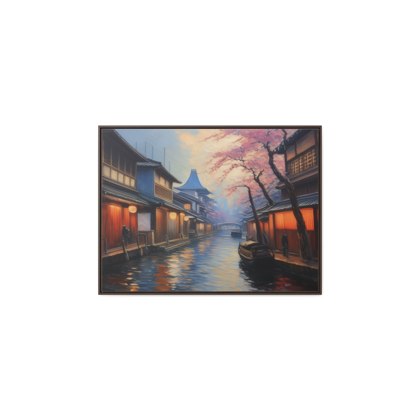 Japanese Canal, Wall Art, Gallery Canvas Wraps, Horizontal Frame