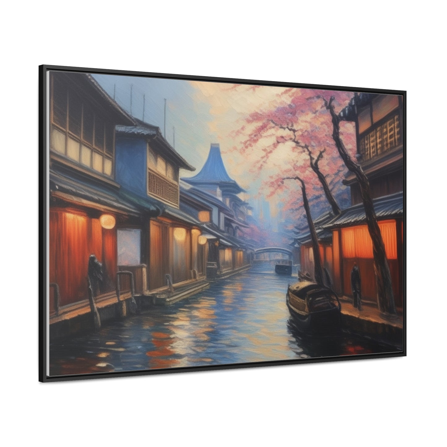 Japanese Canal, Wall Art, Gallery Canvas Wraps, Horizontal Frame