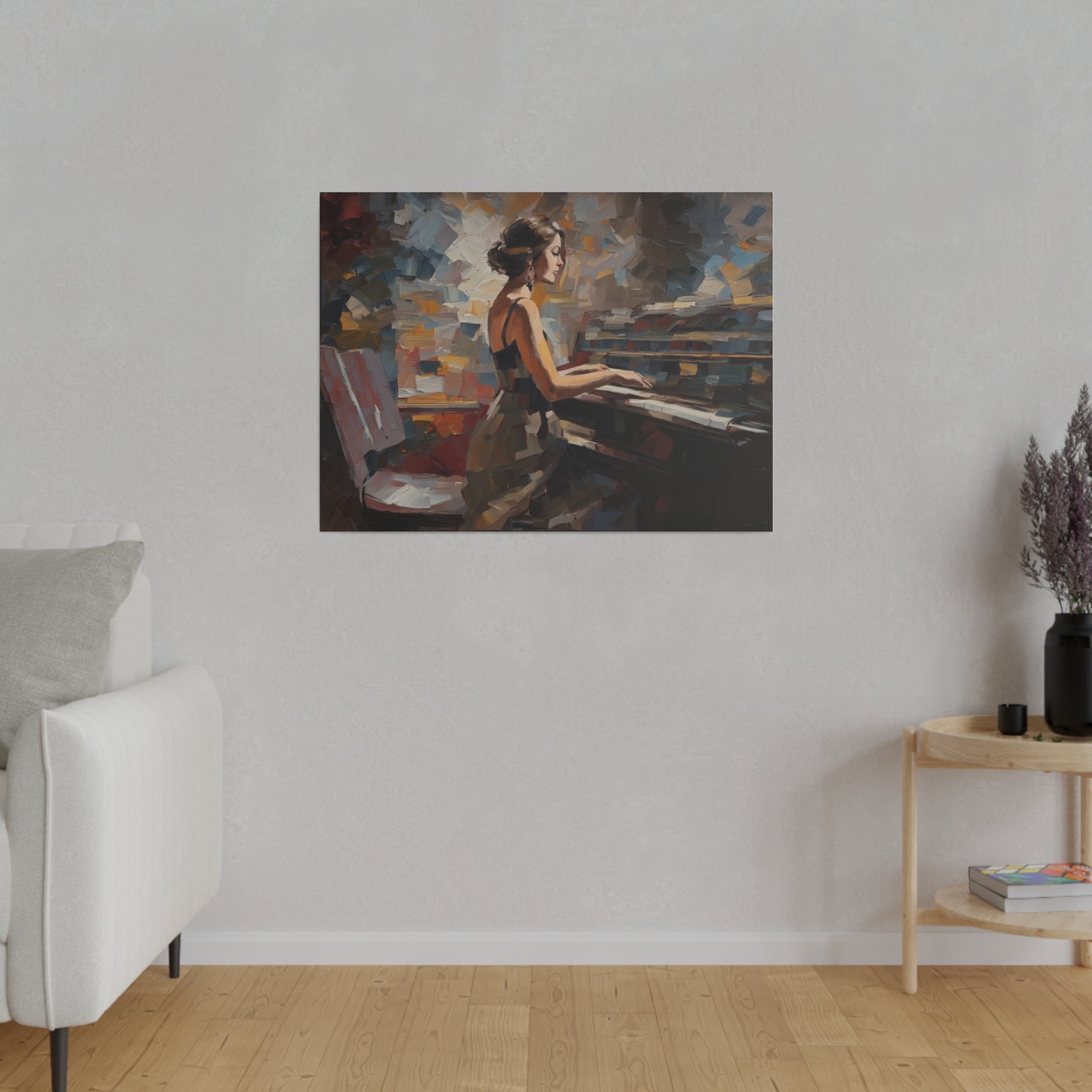 Piano, Wall Art, Matte Canvas, Stretched, 0.75"