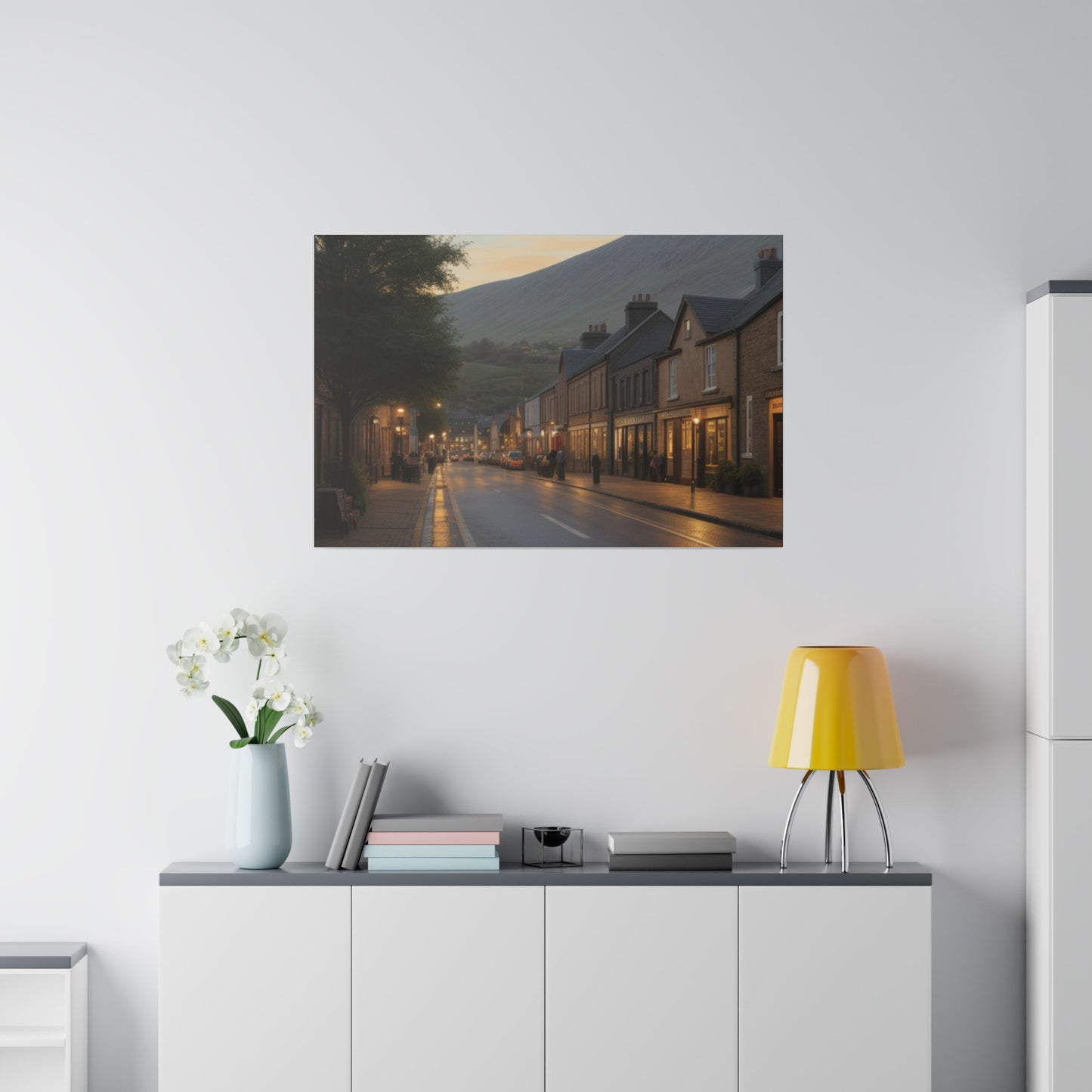 Town, Wall Art, Matte Canvas, Stretched, 0.75"