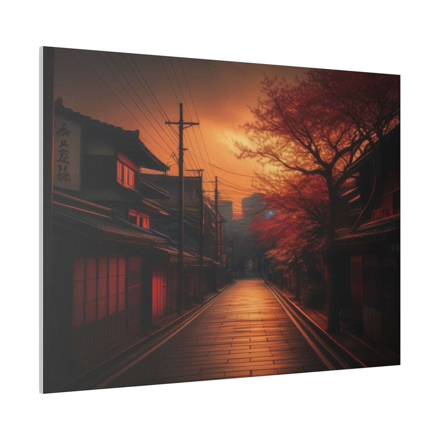 Japanese Village, Wall Art, Matte Canvas, Stretched, 0.75"