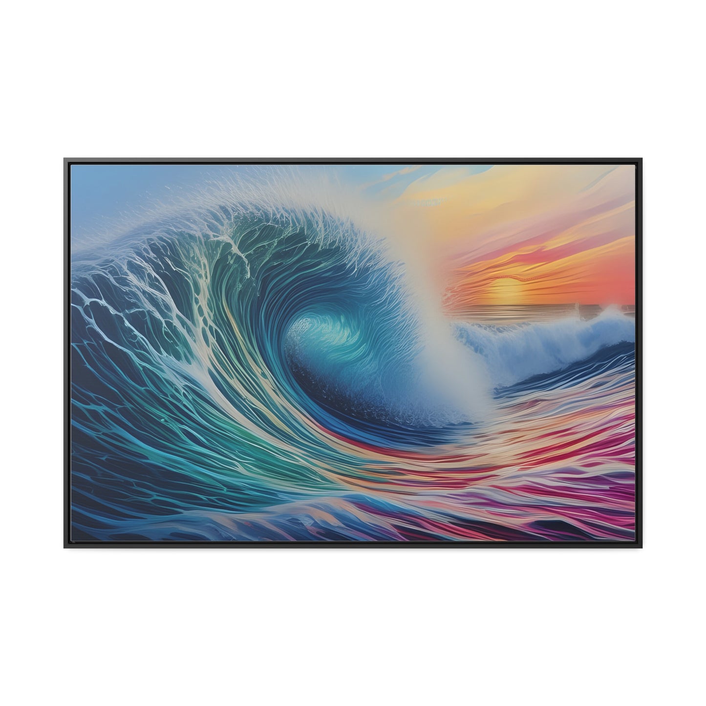 Beach Wave, Wall Art, Gallery Canvas Wraps, Horizontal Frame