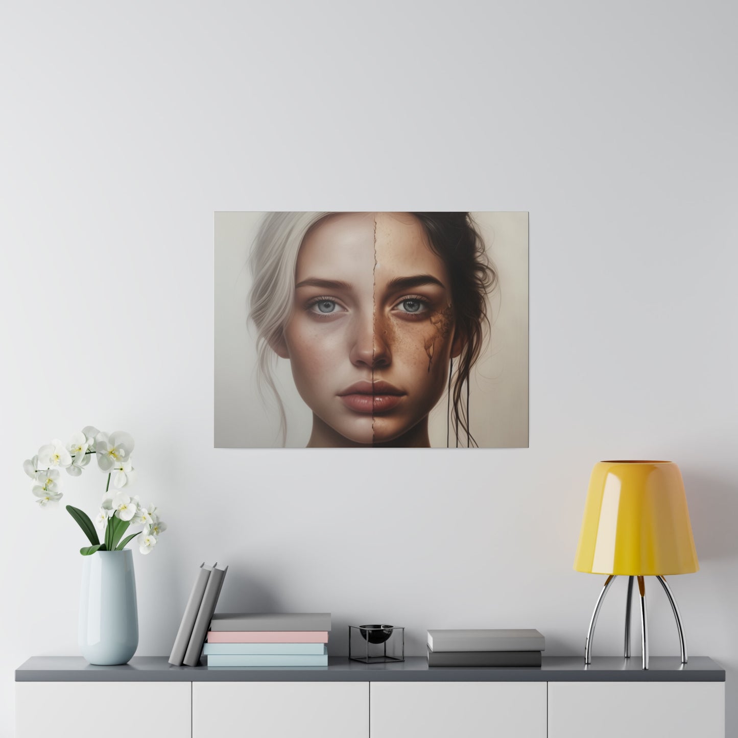 Woman, Face, Wall Art, Matte Canvas, Stretched, 0.75"