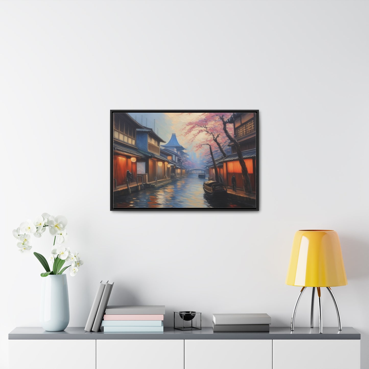 Japanese Canal, Wall Art, Gallery Canvas Wraps, Horizontal Frame