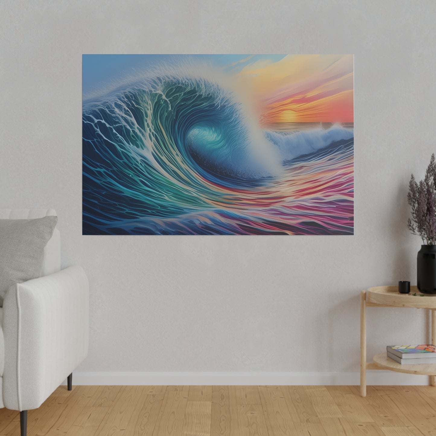 Wave, Beach, Wall Art, Matte Canvas, Stretched, 0.75"