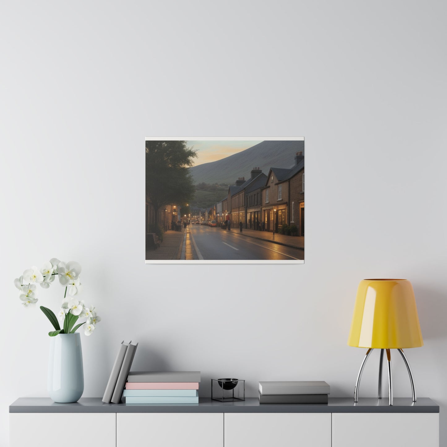 Town, Wall Art, Matte Canvas, Stretched, 0.75"