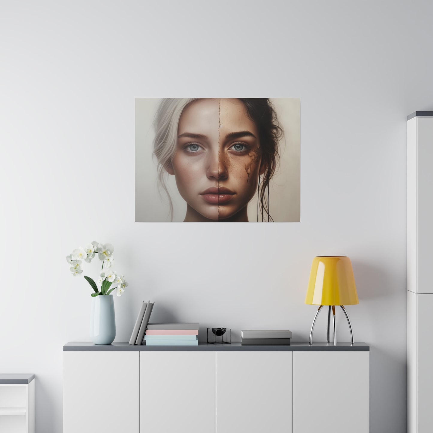 Woman, Face, Wall Art, Matte Canvas, Stretched, 0.75"