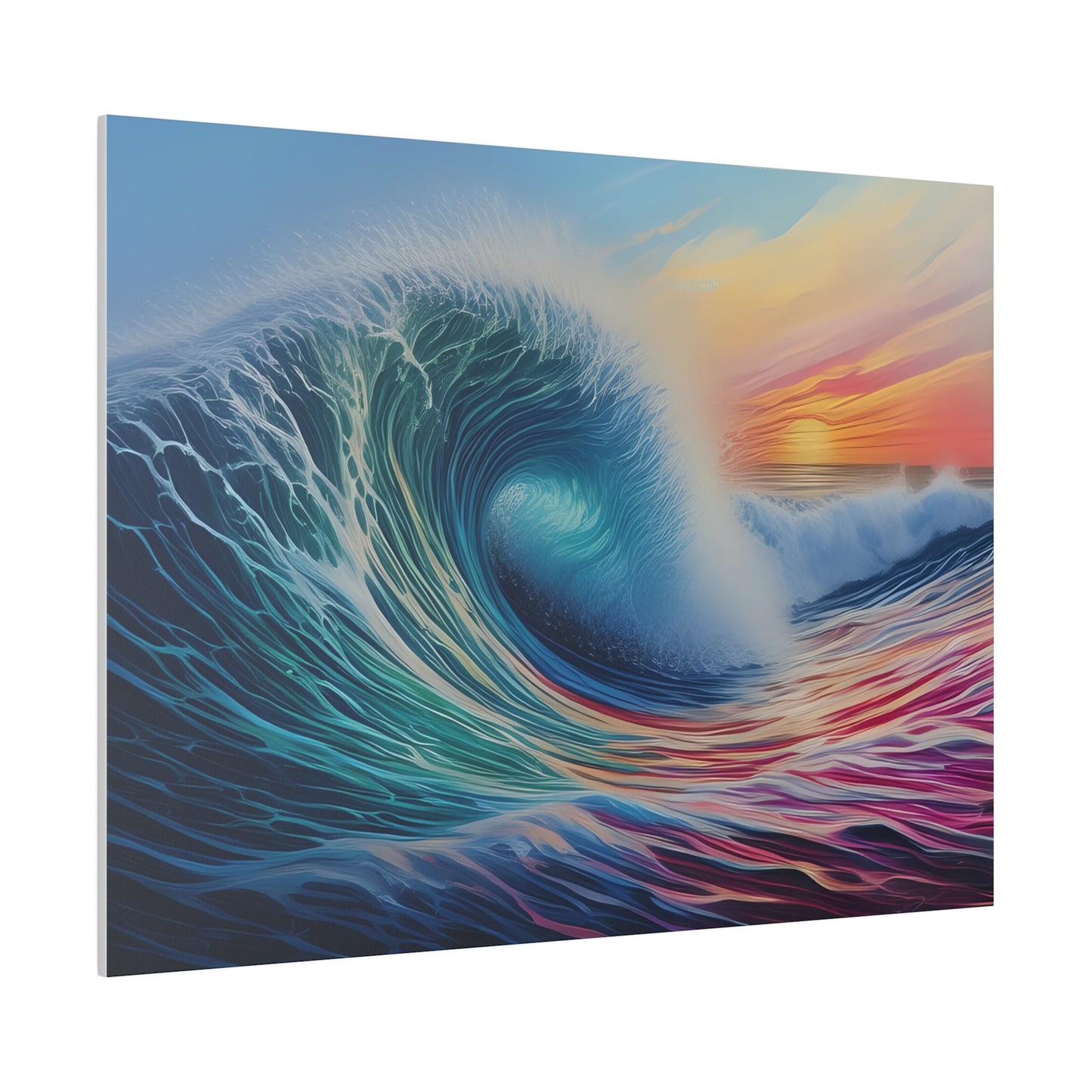 Wave, Beach, Wall Art, Matte Canvas, Stretched, 0.75"