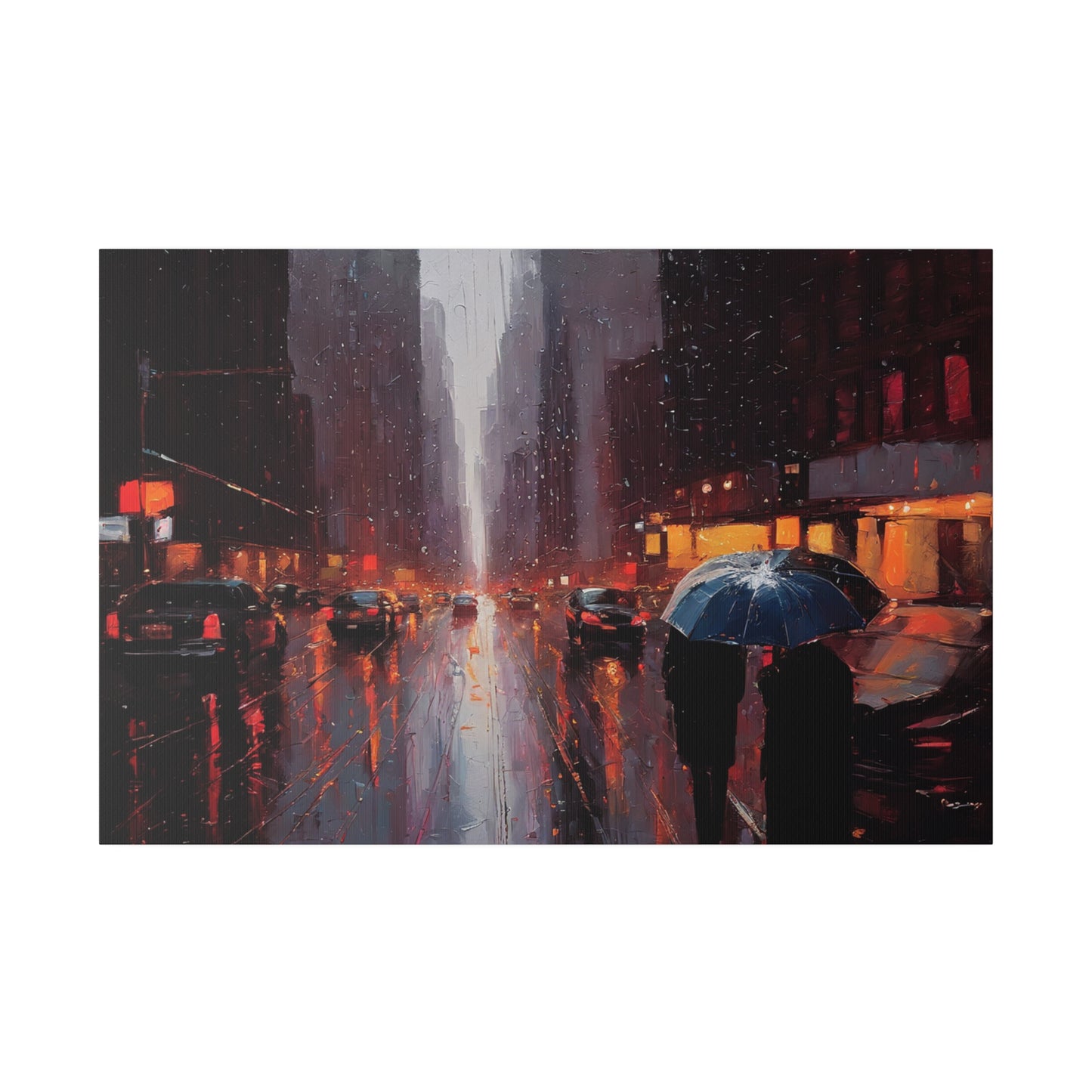 City Streets, Wall Art, Matte Canvas, Stretched, 0.75"