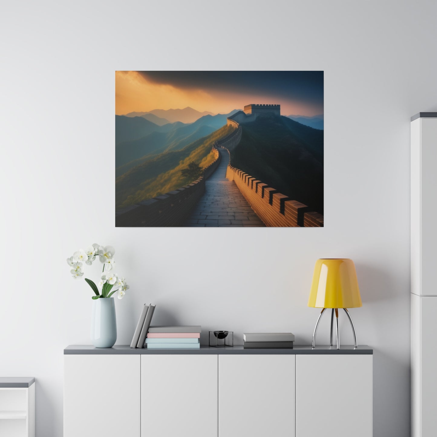 Great Wall Of China, Wall Art, Matte Canvas, Stretched, 0.75"