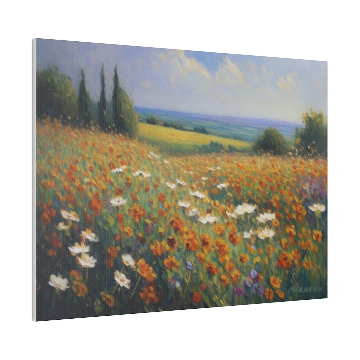 Field of flowers, Matte Canvas, Stretched, 0.75"