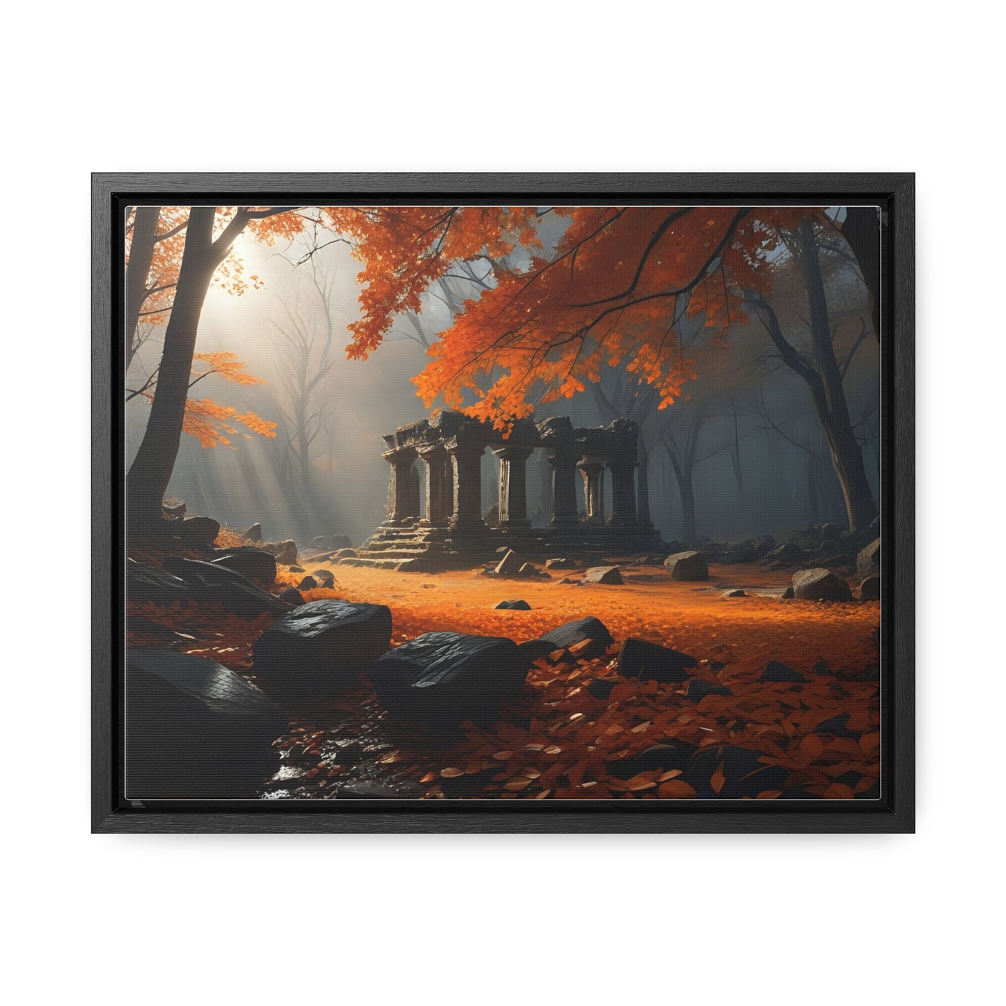 Ruins in the Wood, Wall Art, Gallery Canvas Wraps, Horizontal Frame