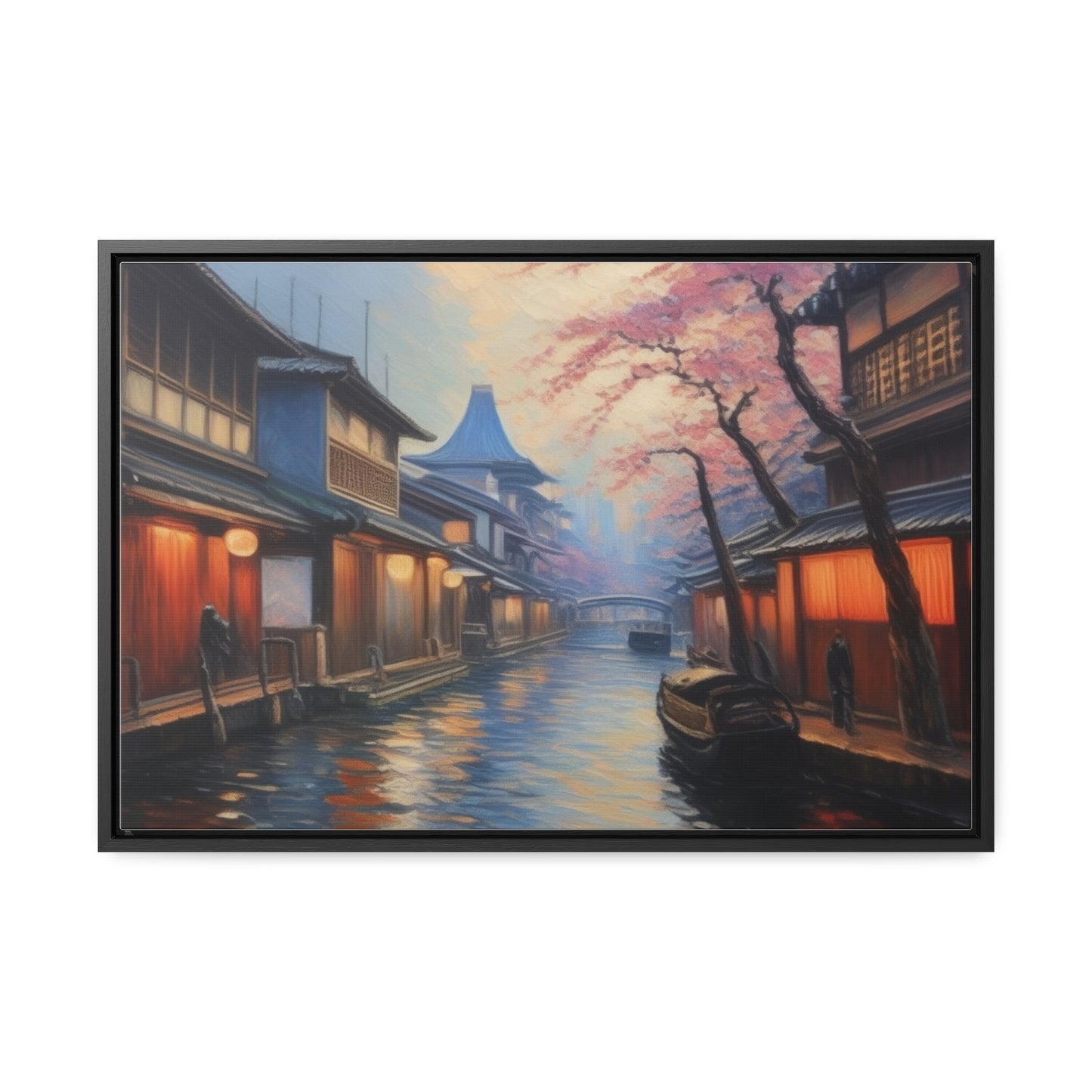 Japanese Canal, Wall Art, Gallery Canvas Wraps, Horizontal Frame