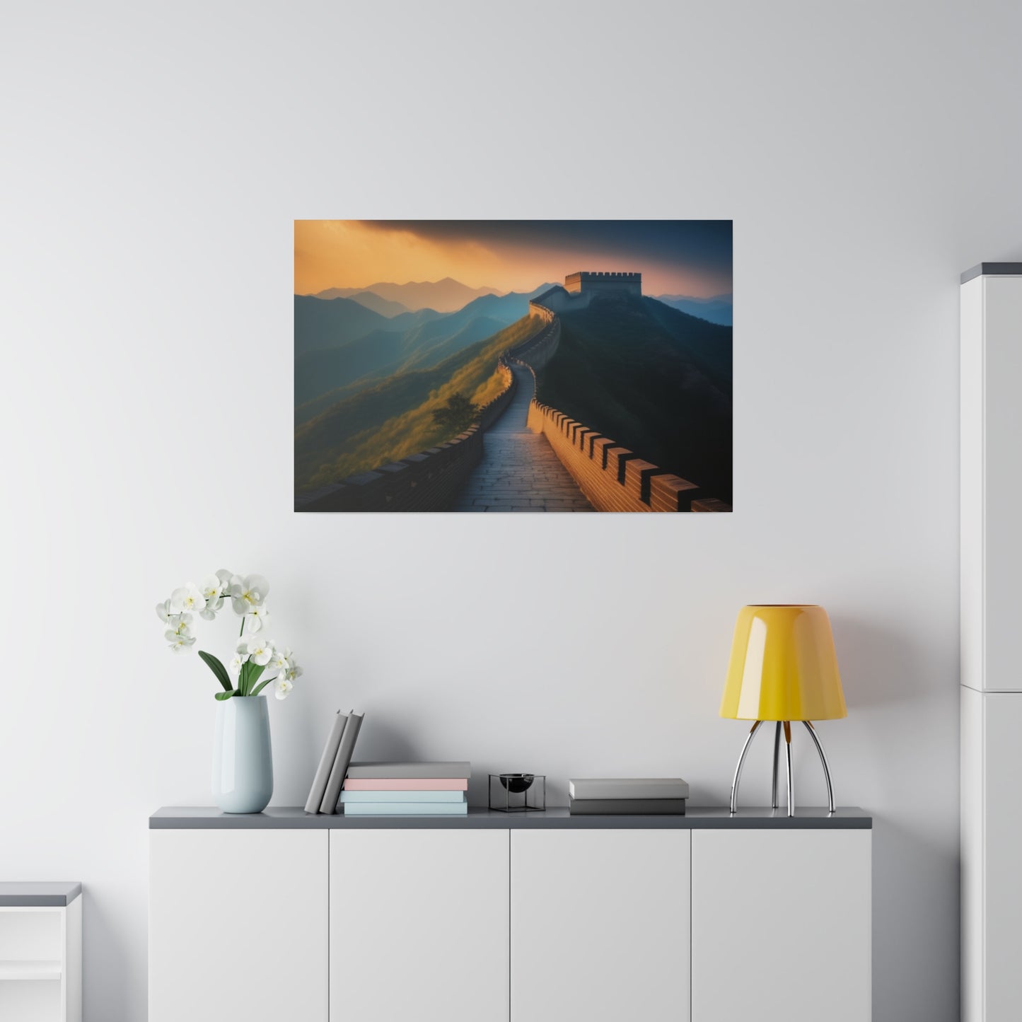 Great Wall Of China, Wall Art, Matte Canvas, Stretched, 0.75"