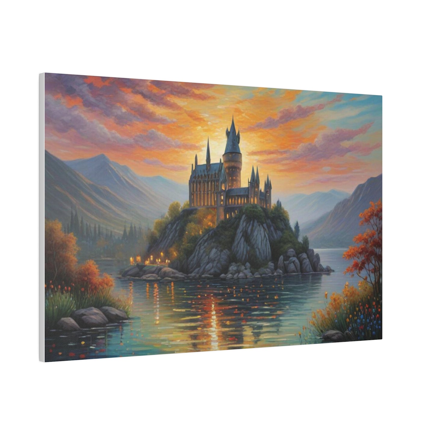 Hogwarts Like Castle, Wall Art, Matte Canvas, Stretched, 0.75"